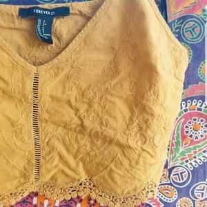 Forever 21 Tops - Embroidery crop top Forever 21 Tops - Embroidery crop top